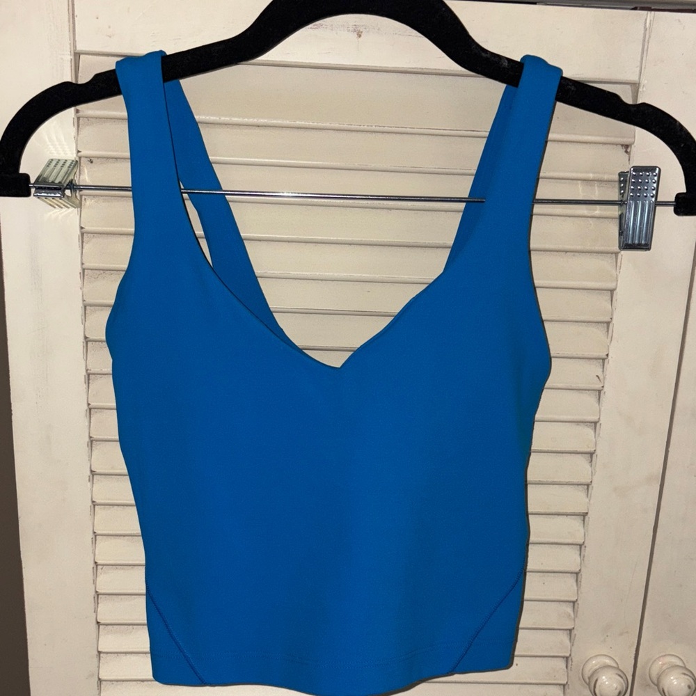 Lulu Align Top. Cerulean Blue